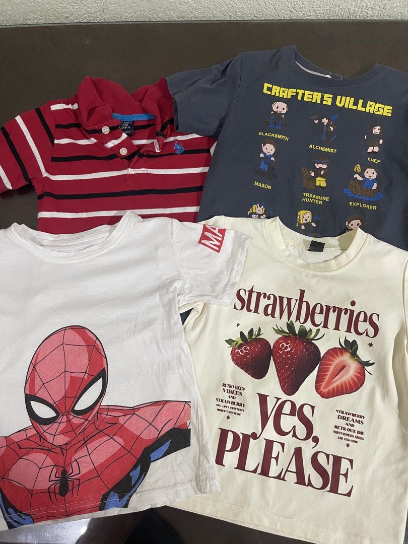Take all clothes for kids boy (Category: Babies & Kids Fashion) located in Manila. Submitted by _eahmczz (Listing ID 1462118437, Image 1). Description: Nasa picture na po yung issue Location: SJDM BULACAN size: 3-4yrs old petit.