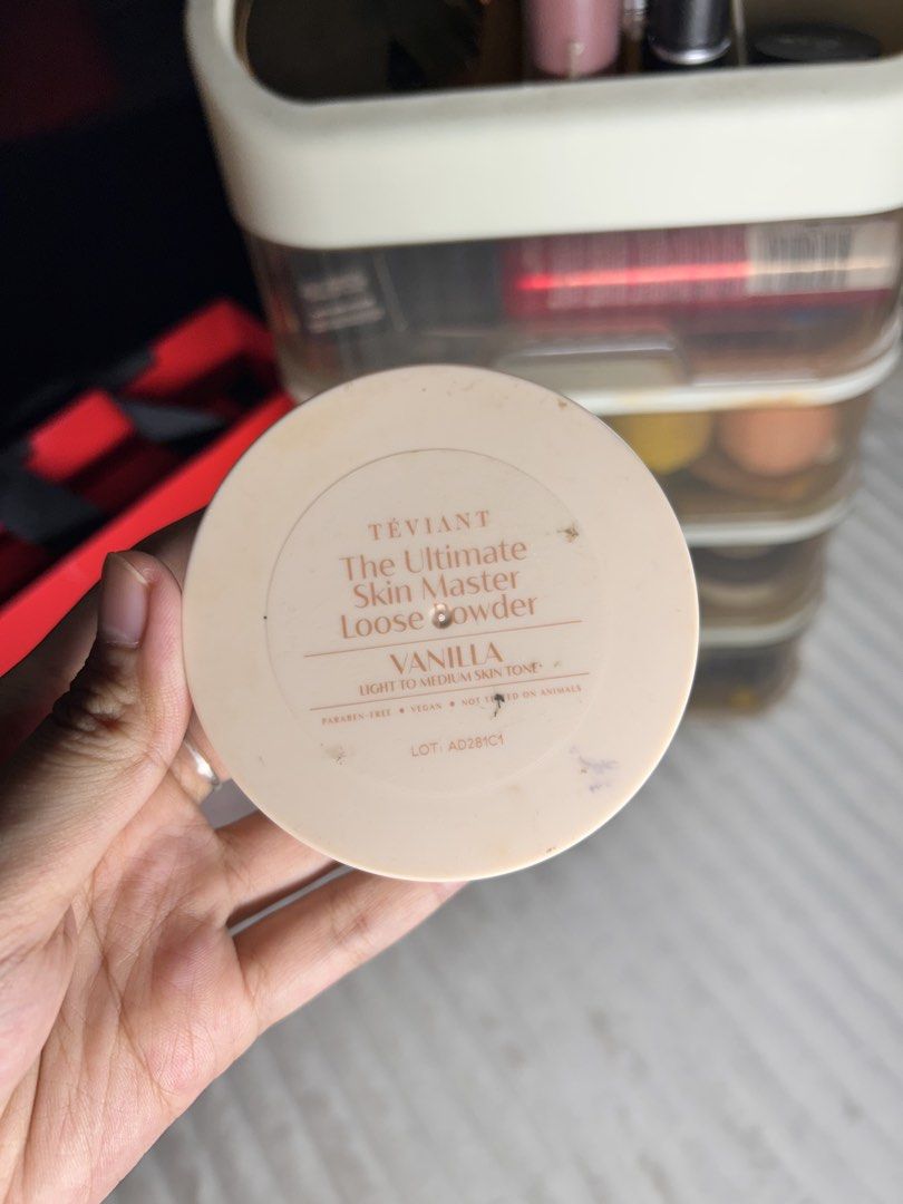 Teviant the ultimate skin master loose powder (Category: Makeup) located in Caloocan City. Submitted by ky.mndjr (Listing ID 1462216595, Image 2). Description: Teviant the ultimate skin master loose powder shade: vanilla barely used | around 80% full orig price • ₱695 .