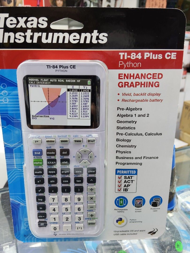 Texas instruments TI 84 plus ce PYTHON (Category: Office & Business Technology) located in Singapore. Submitted by raymond1 (Listing ID 1462102900, Image 1). Description: ALL BRAND NEW UNOPENED.