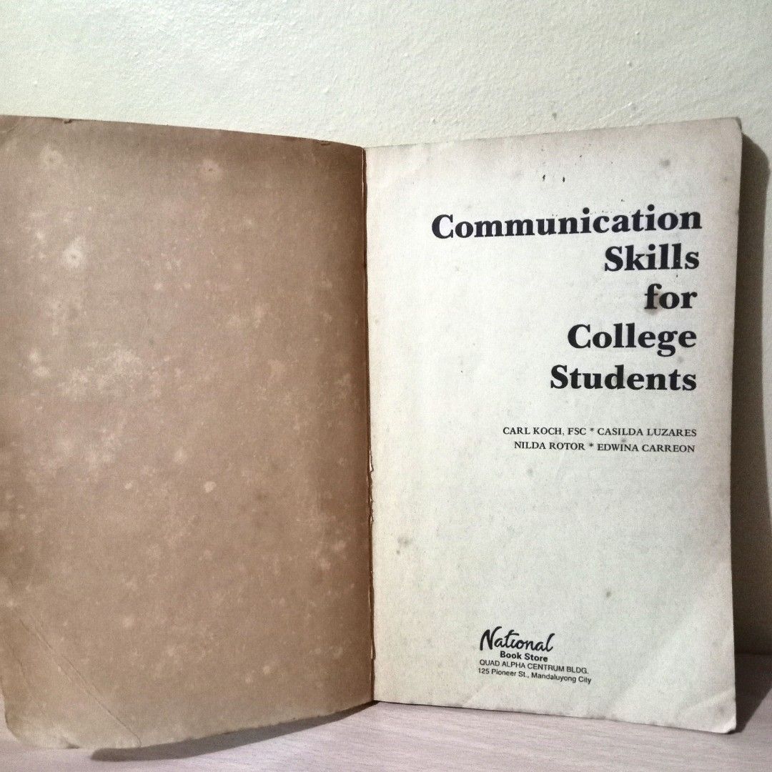 Textbook : COMMUNICATION SKILLS FOR COLLEGE STUDENTS (Category: Textbooks) located in Meycauayan. Submitted by namethesizemkt (Listing ID 1462258616, Image 3). Description: .