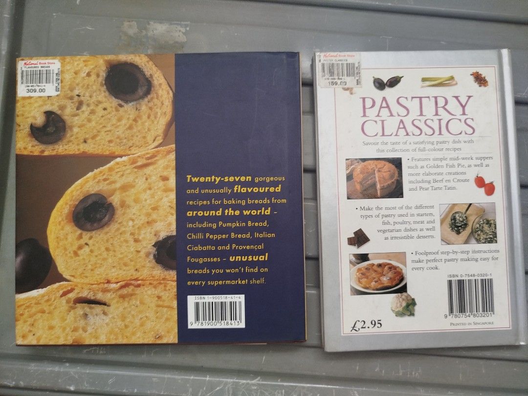The Chocolate Lovers Cookbook, Pastry Classics, Flavoured Breads (Category: Storybooks) located in Paranaque City. Submitted by kaceys_closet (Listing ID 1462082724, Image 2). Description: - 'The Chocolate Lovers Cookbook' @ P100 - 'Pastry Classics' @P80 - 'Flavoured Breads' @P120 - Ideal for baking enthusiasts. - Features recipes for chocolate desserts, pastries, and unique breads from around the world. - Get inspired and elevate your baking ski