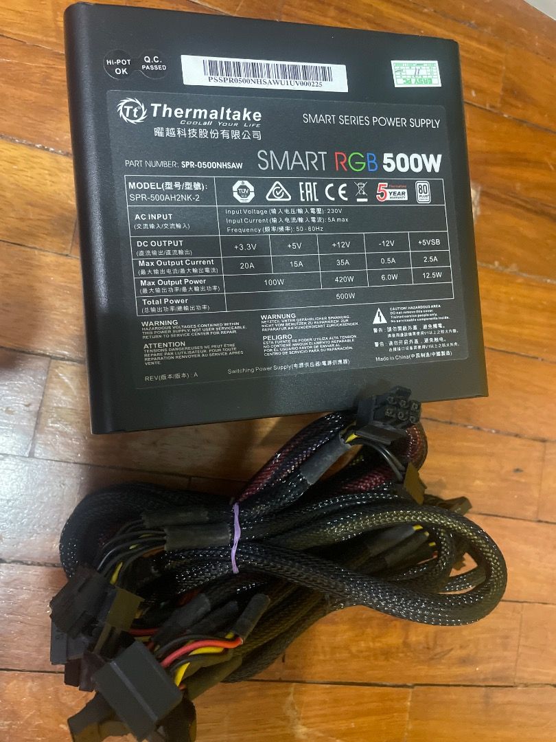 thermaltake smart rgb 500w (Category: Computer Parts) located in Caloocan City. Submitted by danvilcon72481 (Listing ID 1462188079, Image 1). Description: .