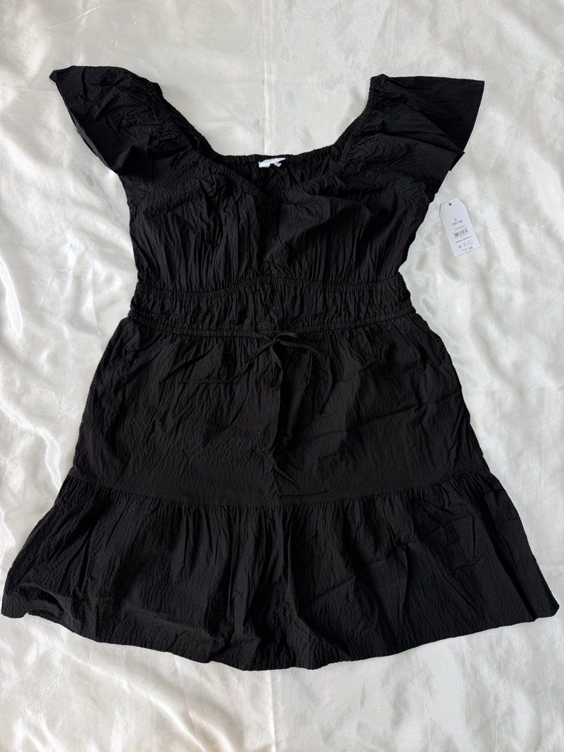 TIME AND TRUE mini flutter dress (Category: Dresses) located in Bulacan. Submitted by byppishh__ (Listing ID 1462165624, Image 1). Description: Size: Large (fits up to XL) Waist: 32-36” Length: 32” Brand new w/ tag! Stretchy and vry HQ With side pockets 🔖500 ONLY.