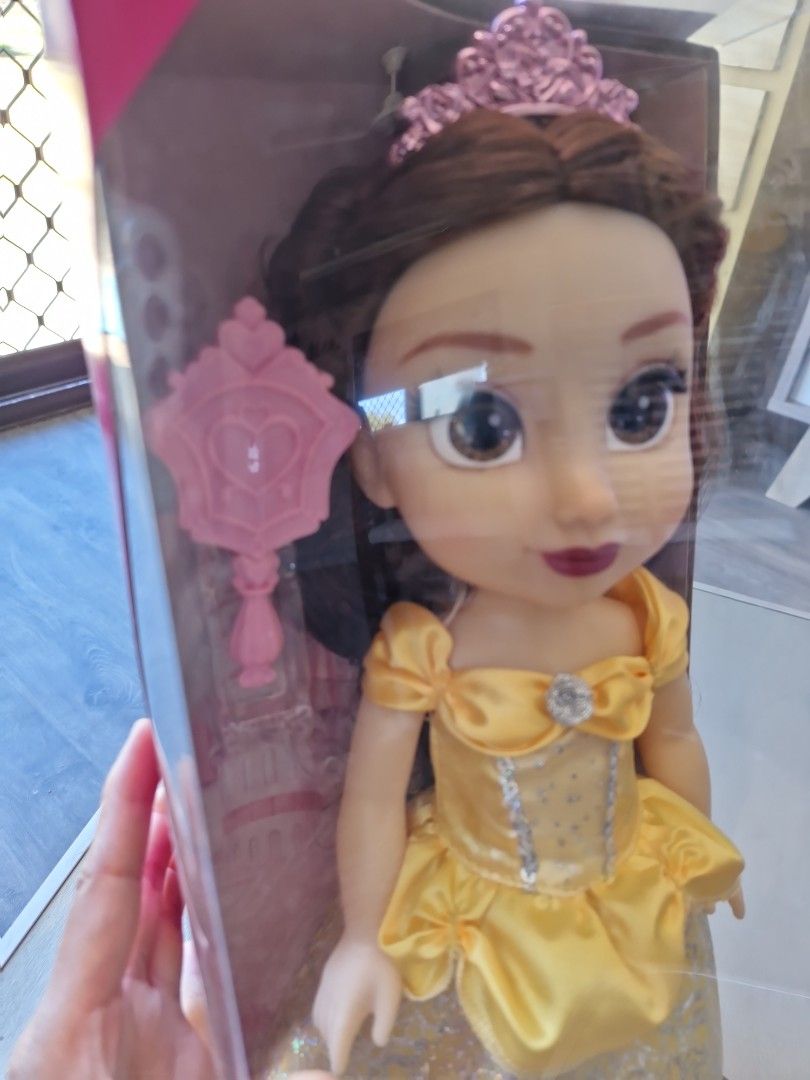 Toddler Belle doll (Category: Kids Toys) located in Quezon City. Submitted by declttermum (Listing ID 1462043454, Image 2). Description: Jakks Pacific Toddler Belle 14 inches doll. Doll is brandnew never taken out of box. Issue on the box only. Wysiwyg. Available by December. #Belledoll #beautyandthebeastdoll #jakkspacific #disney #disneyprincessdoll.