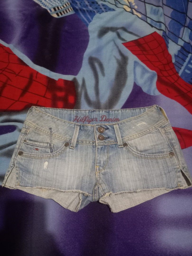 Tommy Hilfiger denim micro shorts 2000s (Category: Activewear) located in Sindangan. Submitted by barak_ukay (Listing ID 1462199601, Image 1). Description: vintage 2000s (Y2K) low-waist micro denim.