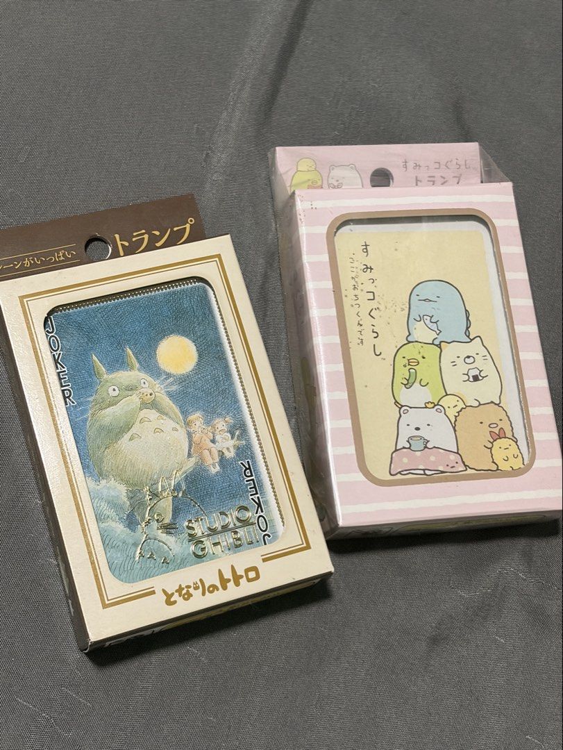 Totoro and Sumikko Gurashi Playing Cards (Category: Board Games & Puzzles) located in Quezon City. Submitted by marsgarage (Listing ID 1462216947, Image 1). Description: 1200 both, 600 each. Brand New & Non negotiable!.