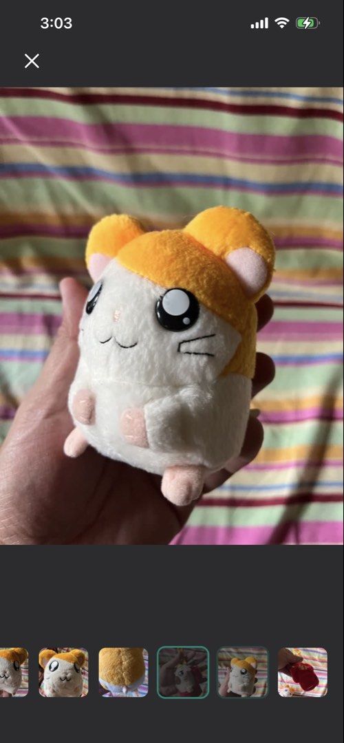 Tottoko hamutaro 4 inches plush (Category: Plushies & Soft Toys) located in Paranaque City. Submitted by bonsaiart (Listing ID 1462103807, Image 2). Description: Pre owned Good condition 850( fixed) +sf Payment via GCASH or paymaya No to meetup No to cop / cod Shipping via j&t only.