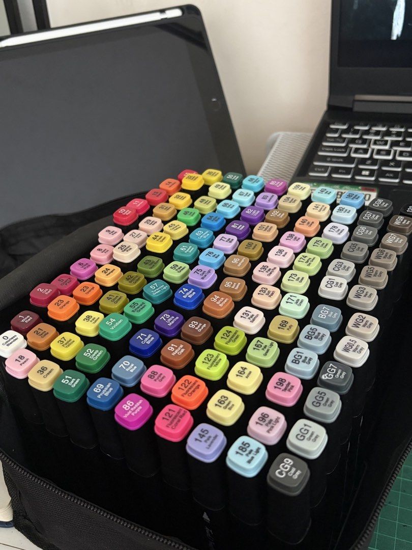 Touch Marker 120PCS (Category: Stationery & School Supplies) located in Manila. Submitted by mimitchii (Listing ID 1462070656, Image 1). Description: Touch Markers 120pcs - all markers tested as shown in second pic - some colors are exchanged from the 36pcs (the taller markers) .