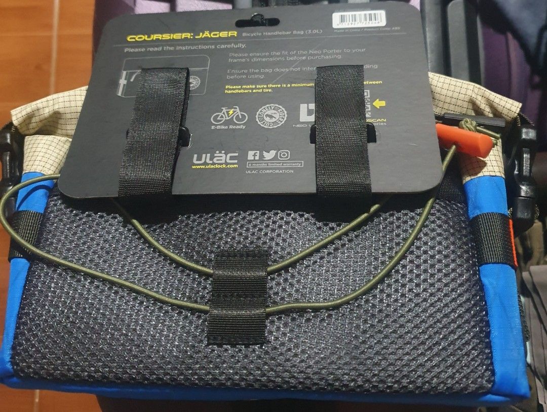Ulac handlebar bag (Category: Bicycles) located in Pateros City. Submitted by doiski (Listing ID 1462133922, Image 2). Description: New! Fixed price! Will not reply to lower than posted price..