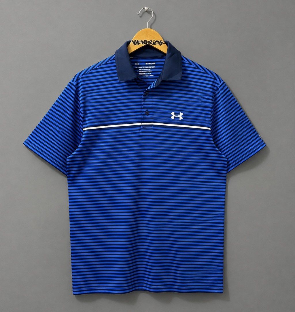 Under Armour Playoff 2.0 Poloshirt (Category: Tshirts & Polo Shirts ) located in Makati City. Submitted by kendrickstuffs (Listing ID 1462219195, Image 1). Description: Under Armour Playoff 2.0 Poloshirt HeatGear Oxford Blue Stripes Medium ontags 21' width pit to pit 29' length No issue Verygood condition 950 only.