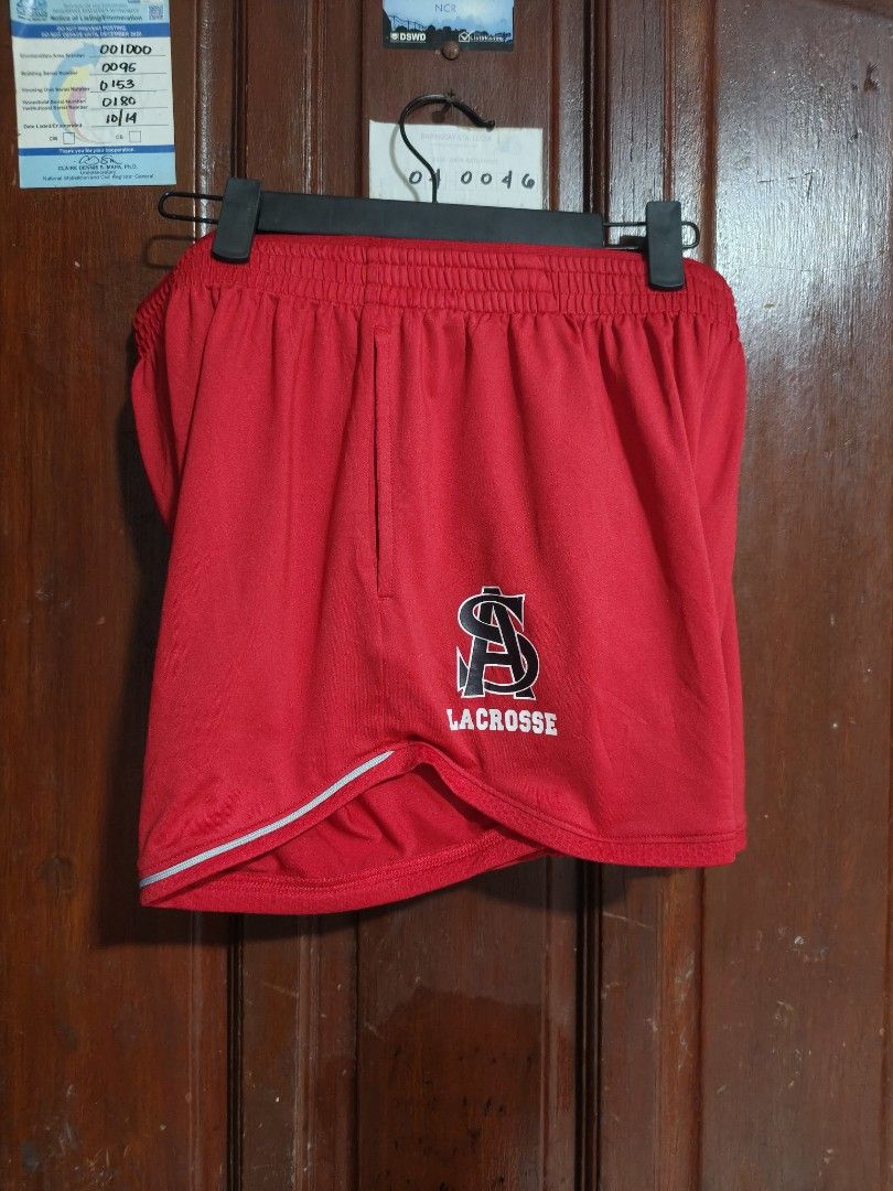 Under Armour Red Lacrosse Shorts (Category: Shorts) located in Quezon City. Submitted by makmakramirez (Listing ID 1462133547, Image 3). Description: size 28-38 length 12inches - Red Under Armour shorts - 'AS' Lacrosse logo - Elastic waistband - Loose coupe style - Size M/M - Ideal for sports or casual wear - Made in Malaysia loc santa Lucia novaliches.