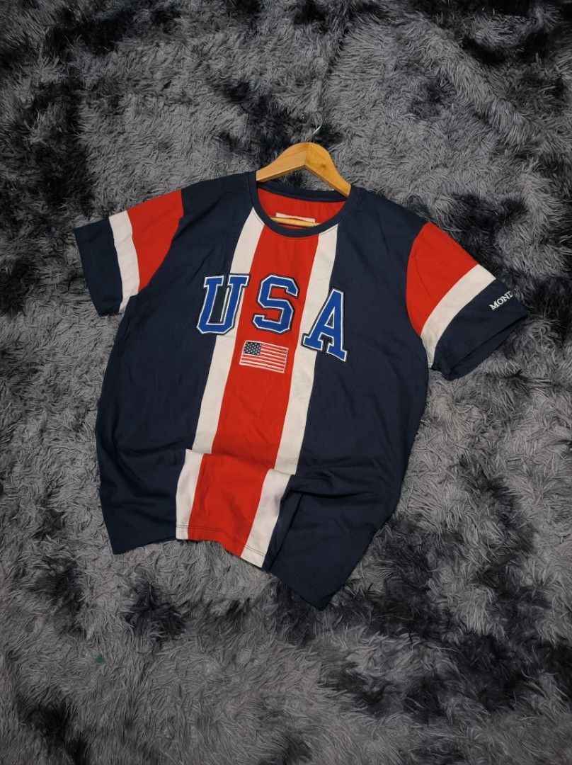 USA MONDETTA TEE SHIRT (Category: Tshirts & Polo Shirts ) located in Taguig. Submitted by steeze_plug (Listing ID 1462170169, Image 2). Description: EXCELLENT x PERFECT Condition! No any issues Complete tags (authentic piece) ✅ 10/10 color rate (no stains) ✨ Embroidered all logos Vintage piece Solid neto! 🙌 Dimes: Large 22 width 27 length 🚛 J&T/FLASH EXPRESS delivery ➤ (Payment must be processed first) 🛵 Can also do Lalamove delivery if malapi