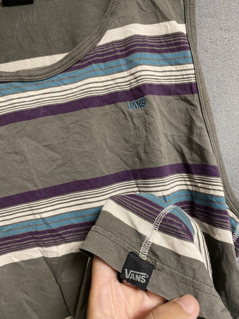 VANS TANK TOP (Category: Tshirts & Polo Shirts ) located in Cabuyao City. Submitted by ukaythriftshirt (Listing ID 1462132233, Image 2). Description: VANS TANK TOP EXCELLENT CONDTION XLARGE ON TAG BUT FIT IN LARGE DIMES 23-26.5 COLOR RATE 9/10 ISSUE PINHOLE SA SHOULDER PART CHECK PICTURE - 300.