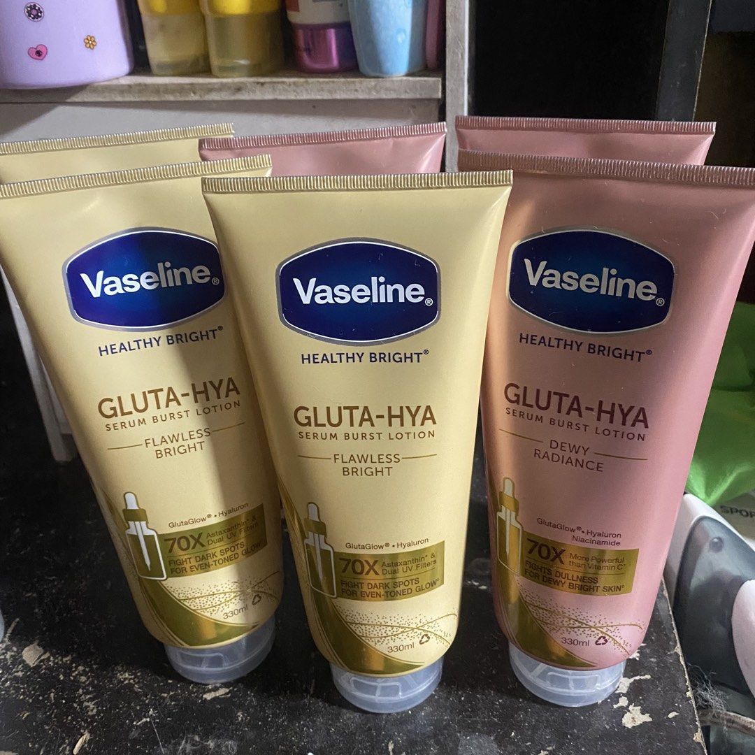 Vaseline gluta hya lotion (Category: Body Care) located in Caloocan City. Submitted by xsssln_ (Listing ID 1462181896, Image 1). Description: All bnew and authentic Sealed Pink and gold variant Pmm mee.