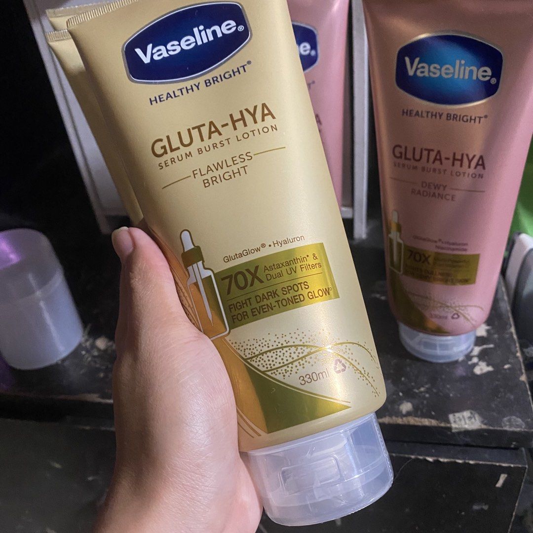 Vaseline gluta hya lotion (Category: Body Care) located in Caloocan City. Submitted by xsssln_ (Listing ID 1462181896, Image 2). Description: All bnew and authentic Sealed Pink and gold variant Pmm mee.