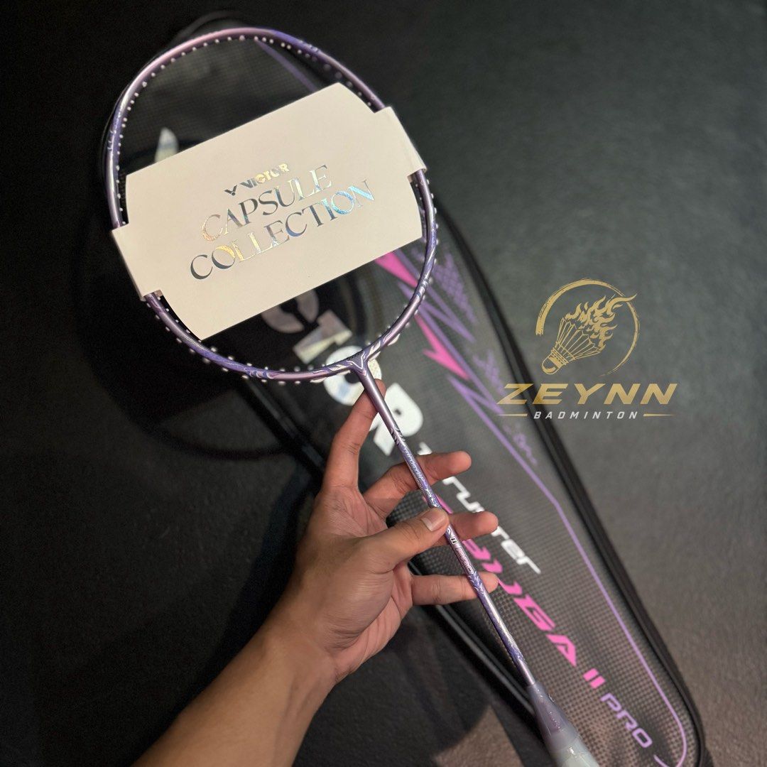 Victor Thruster Ryuga II PRO - Capsule Collection ( GRAPE ) - Authentic / Original (Category: Racket and Ball Sports) located in Las Pinas. Submitted by lvespinaa (Listing ID 1462171312, Image 1). Description: NOW AVAILABLE : VICTOR THRUSTER RYUGA II PRO CAPSULE COLLECTION 🔥 Looking for a premium power racket? Featuring a clean Grape Purple colorway from the Victor Capsule Collection, giving this premium racket a unique and standout look on cour