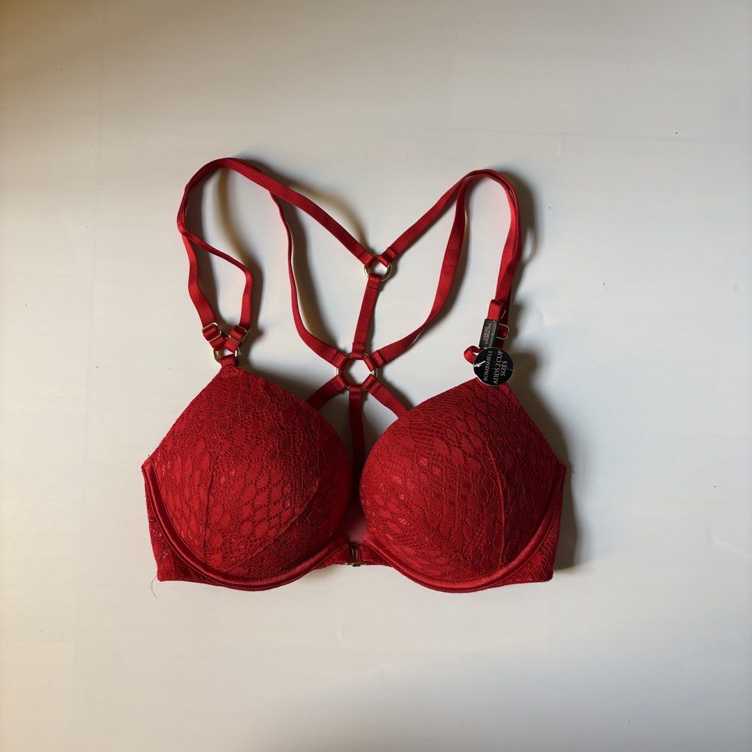 Victoria’s Secret red lace bombshell high quality (Category: Sleeveless) located in Quezon City. Submitted by kaelian_couture (Listing ID 1462049712, Image 1). Description: 30C.