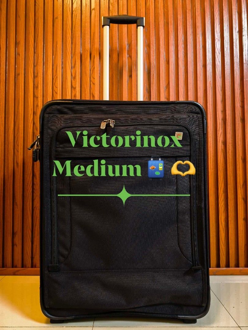 Victorinox (Category: Luggage) located in Manila. Submitted by jzjapansurplus (Listing ID 1462088855, Image 1). Description: Brand: Victorinox 🇯🇵 Original From Japan ✅ 💯 Legit Brand ✅ Medium Check luggage ✅ H25" xW18" x D12 Inches ✅ High Quality Body ✅ Heavy Duty Guaranteed ✅ 2 Wheels All smooth ✅ Telescopic Aluminum Handle ✅ Multi Functional Interior..