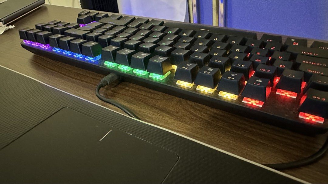 Vikings Fenrir Mechanical Gaming Keyboard RGB Backlit (Category: Computer Keyboard) located in Tarlac. Submitted by kllyctr (Listing ID 1462096923, Image 2). Description: - Fenrir Mechanical Keyboard - Vibrant RGB Backlighting with multiple color modes - Reliable Wired USB Connection - Perfect for Gaming and Typing - Tested and confirmed working With USB Cable No Box RGB Light Shipping via j&t only Luzon - 150 Vismin - 250.