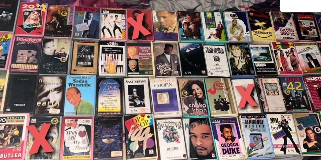 Vintage Cassette Tapes & CD's (Category: Portable Music Players) located in Manila. Submitted by markusaple (Listing ID 1462234051, Image 1). Description: VINTAGE CASSETTE TAPES AND VINTAGE MUSIC CD'S ₱50 - ₱100 EACH • Vintage / old music cassette tapes • Various artists & albums • Original cases/containers • Pre-loved condition - Original audios / pre - recorded audios.