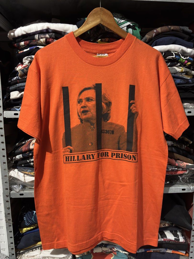 Vintage Hillary For Prison Tee (Category: Tshirts & Polo Shirts ) located in Lucena. Submitted by __betterbargains (Listing ID 1462081375, Image 1). Description: Vintage Hillary for Prison Large (21 x 29) ₱700 + SF.