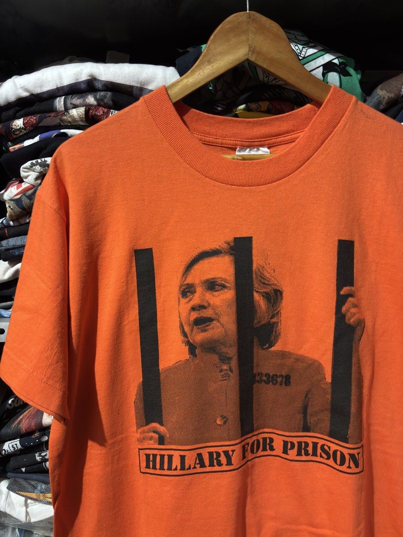 Vintage Hillary For Prison Tee (Category: Tshirts & Polo Shirts ) located in Lucena. Submitted by __betterbargains (Listing ID 1462081375, Image 3). Description: Vintage Hillary for Prison Large (21 x 29) ₱700 + SF.