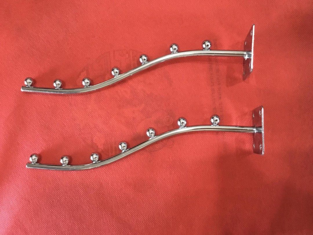 Wall mounted hooks (Category: Shelves, Cabinets & Racks) located in Manila. Submitted by mmarie092523 (Listing ID 1462165118, Image 1). Description: available: straight or wave 5 balls, 7 balls, 9 balls Materials: metal color: silver.