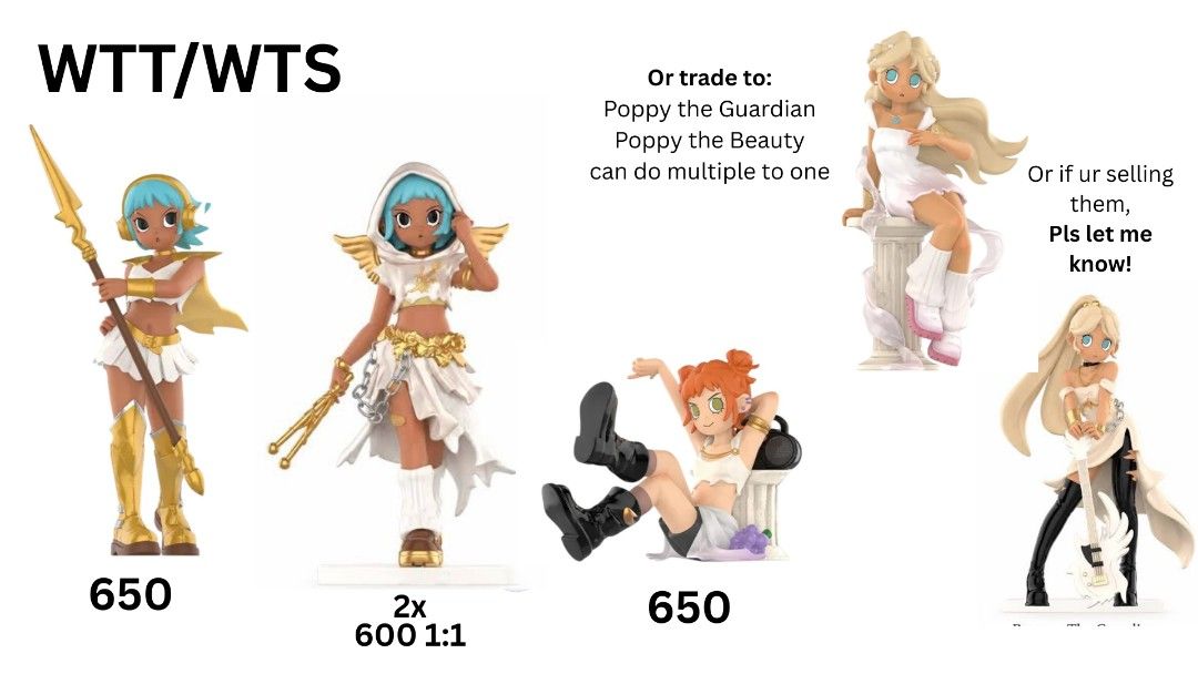 WTT/WTS Peach Riot Power Chords (Category: Designer & Blind Box Toys) located in Quezon City. Submitted by leraleragastos (Listing ID 1462088649, Image 1). Description: - Selling anime figures. - Open to trades for Poppy the Guardian or Poppy the Beauty. - Willing to trade multiple figures for one Poppy. - Inquire if you have Poppy figures for sale!.