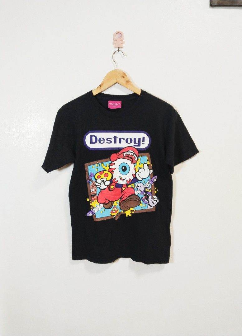 Y2k mishka shirt (Category: Shirts) located in Pateros City. Submitted by blashjunks.y2k (Listing ID 1462239117, Image 2). Description: Y2K MISHKA SHIRT SIZE SMALL 26" LENGTH 18" WIDTH 350PHP MSG US.