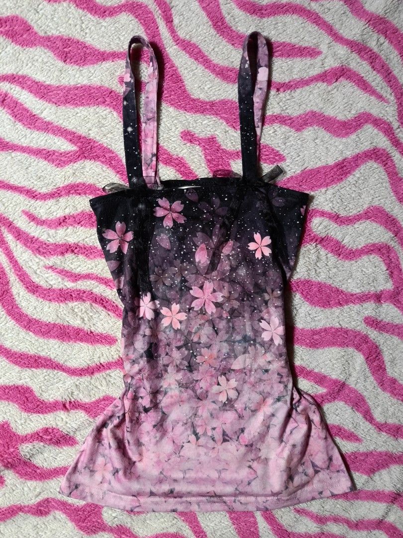 Y2K Sakura night sky Cami top (Category: Sleeveless) located in Binangonan. Submitted by uhwhynot (Listing ID 1462160914, Image 1). Description: .