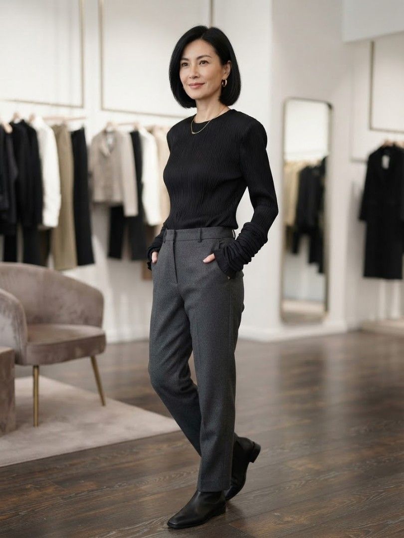Zara Black Long sleeve Top (Category: Blouses) located in Santa Cruz. Submitted by deenem (Listing ID 1462082032, Image 2). Description: Bust:34-38 (stretch) Lenght:23.