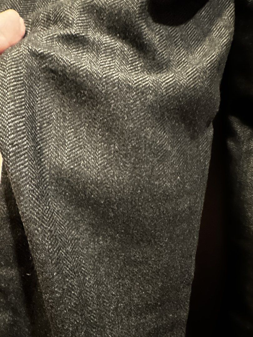 Zara Dark Grey Patterned Garterized Pants (Category: Other Bottoms) located in Manila. Submitted by cnik8 (Listing ID 1462113235, Image 3). Description: - Dark grey trousers - Garterized at the back - Straight leg cut - Comfortable for work or casual wear - Versatile staple piece.