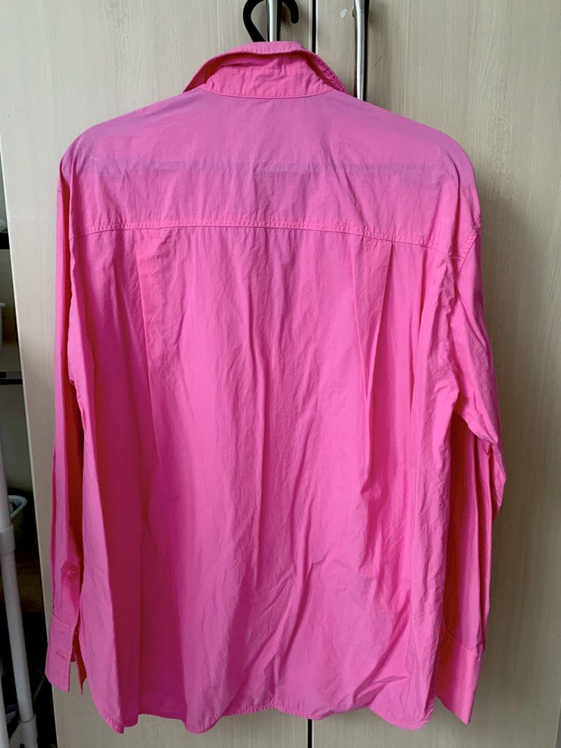 Zara oversized shirt Pink (Category: Longsleeves) located in Mandaluyong City. Submitted by shopwithme08 (Listing ID 1462090532, Image 3). Description: .