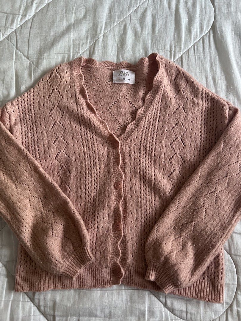 Zara Pink Cardigan with Designs (Category: Babies & Kids Fashion) located in Taguig. Submitted by gingerderp (Listing ID 1462130286, Image 1). Description: Comfiest cardigan ever! Will be that perfect pop of color your outfit needs 😉 .