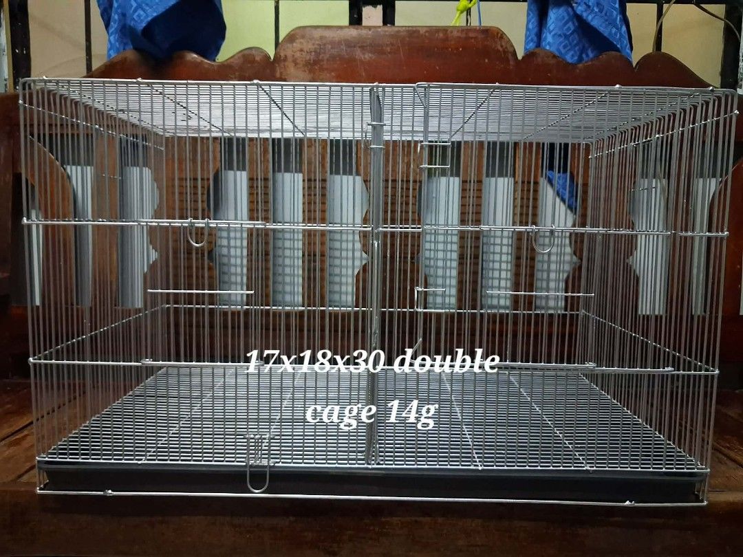 17x18x30 Double Cage 14g / 16g (Category: Homes & Other Pet Accessories) located in Manila. Submitted by coolearth-ed3d (Listing ID 1462317462, Image 1). Description: 🐦 BIRD CAGE COLLECTION 🐦 Matitibay • Breeder-Friendly • Sulit sa Presyo! ❤️ Mga ka-bird lovers & breeders! 🐦 Fresh stocks available! Perfect para sa GCC, Lovebirds, Cockatiel at iba pang small to medium-sized birds. Kung naghahanap kayo ng matibay, practical at pang-breeding setu