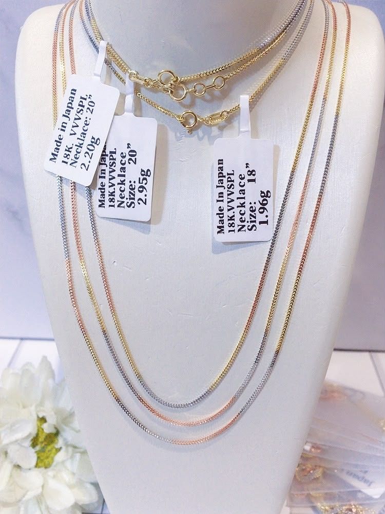 18k tricolor pawnable necklace (Category: Necklaces) located in Manila. Submitted by luxesparks (Listing ID 1462380233, Image 2). Description: .