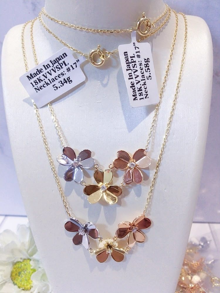 18k tricolor pawnable necklace (Category: Necklaces) located in Manila. Submitted by luxesparks (Listing ID 1462382236, Image 3). Description: .