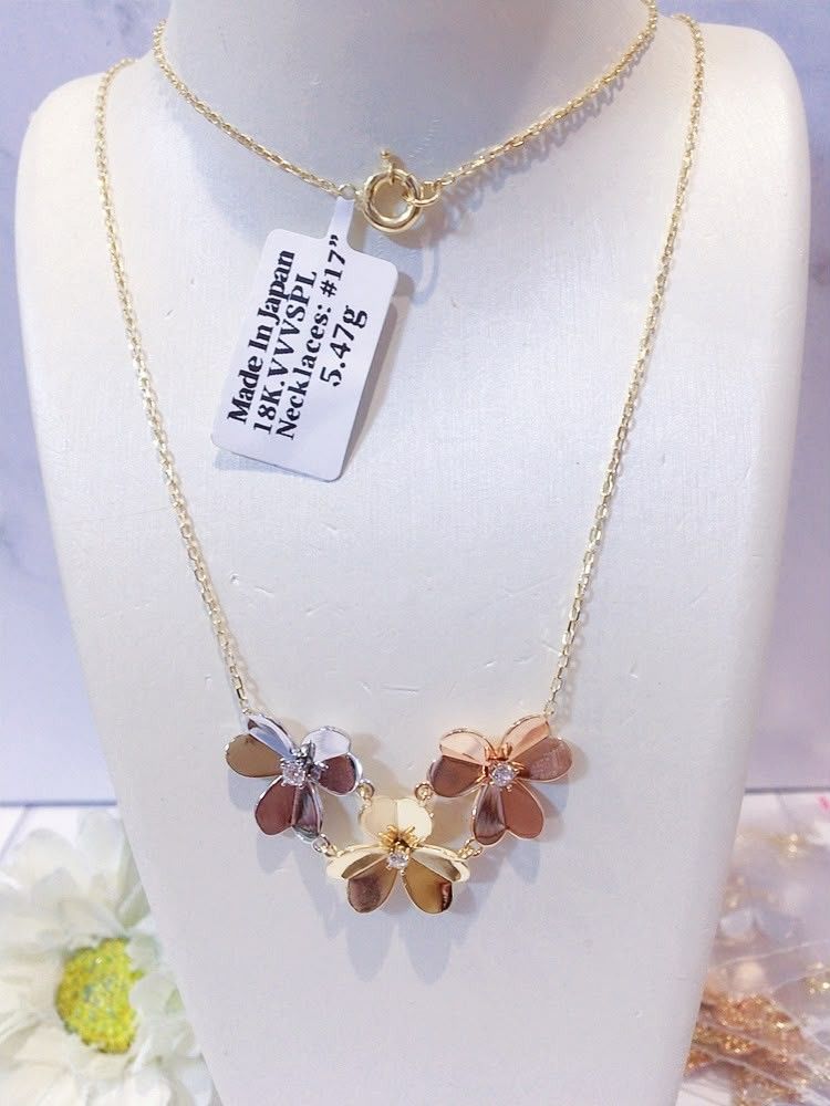 18k tricolor pawnable necklace (Category: Necklaces) located in Manila. Submitted by luxesparks (Listing ID 1462382236, Image 1). Description: .