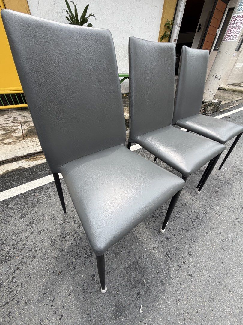 1pc Dining Chair (Category: Chairs) located in Quezon City. Submitted by runningidol123 (Listing ID 1462381962, Image 2). Description: 6pcs available grey 2 pcs brown.
