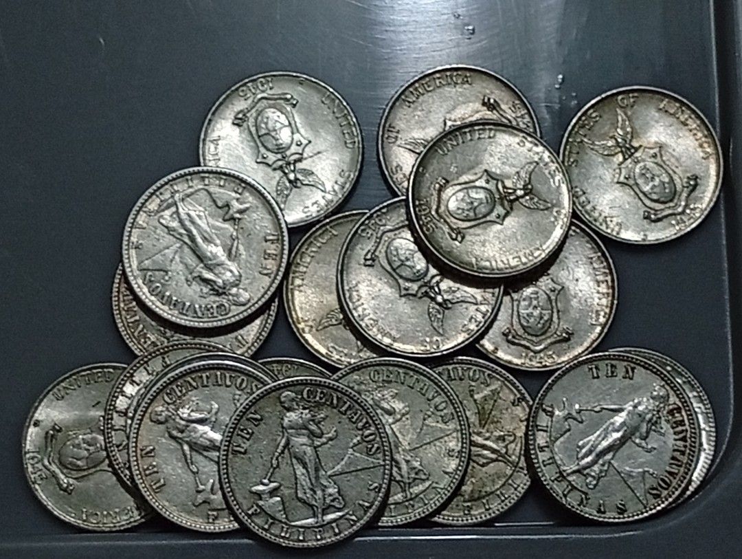20pcs 1945 10 Centavos Philippine Silver Coins (Category: Currency) located in Lipa City. Submitted by mark_collections (Listing ID 1462330195, Image 1). Description: 20pcs 1945 10 Centavos Philippine Silver Coins Mode of Payment: Gcash.