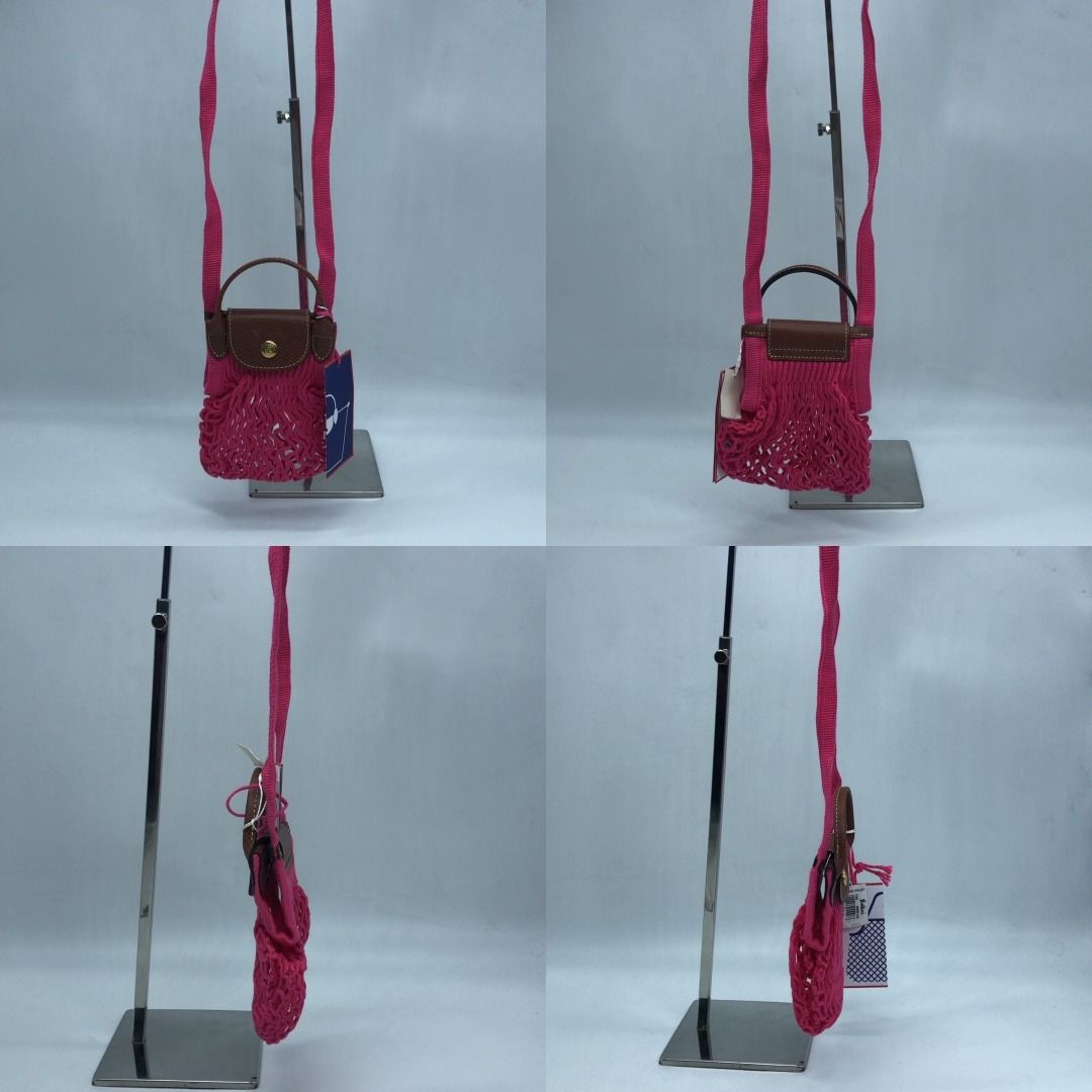 267008964 LONGCHAMP BAG SMALL KNIT PINK (Category: Luxury Bags & Wallets) located in Taguig. Submitted by ecoring.ph (Listing ID 1462280900, Image 2). Description: ◆CONDITION: AB ◆DESCRIPTIONS: (Other defects/info:) OVERVIEW: The flap and top handle of the bag have minimal scratches and press marks. The rubber lining of the bag has a minor crack. Overall, the bag remains in good, new condition. ◆SIZE: ⁎WIDTH: 15cm. (approximately only) *HEIGHT: 1