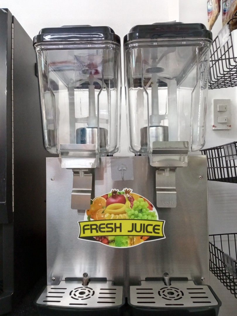 2-Tank Fresh Juice Dispenser Machine (Category: Other Home Appliances) located in Pasig City. Submitted by rei_inc (Listing ID 1462371064, Image 1). Description: - Serve chilled beverages with ease using this 2-tank juice dispenser. - Durable stainless steel body for longevity. - Clear plastic tanks allow for attractive product display. - Includes a convenient drip tray to minimize mess. - Ideal for parties, events, cafes, and restaurants. - heav
