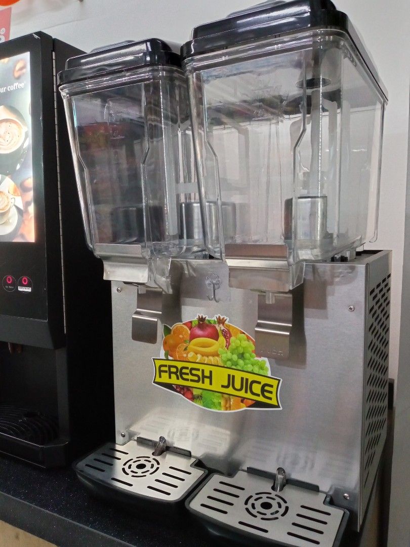 2-Tank Fresh Juice Dispenser Machine (Category: Other Home Appliances) located in Pasig City. Submitted by rei_inc (Listing ID 1462371064, Image 2). Description: - Serve chilled beverages with ease using this 2-tank juice dispenser. - Durable stainless steel body for longevity. - Clear plastic tanks allow for attractive product display. - Includes a convenient drip tray to minimize mess. - Ideal for parties, events, cafes, and restaurants. - heav