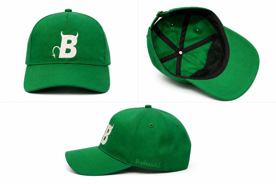 5panel unstructured Hat - B LOGO GREEN (Category: Caps & Hats) located in Cebu City. Submitted by budmedia.ph (Listing ID 1462417729, Image 2). Description: 5panel unstructured Hat - B LOGO GREEN.