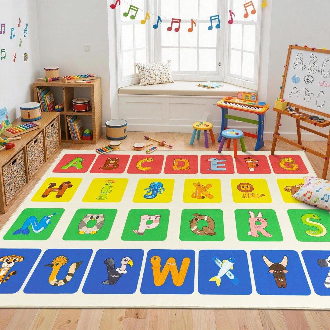 ABC Classroom Rug 7x12ft (Category: Carpets, Mats & Flooring) located in Quezon City. Submitted by SomeThingsMustGo.ph (Listing ID 1462393767, Image 2). Description: Brand New 7x12ft (368x210cm) 26-Seat ABC Classroom Rug for Preschool Elementary Daycare Classrooms A-Z Letters, Faux Wool Surface, Flame Resistant, Non-Slip Rubber Backing, Circle Time, Reading, Classroom Activities ₱7,500 📍Novaliches, Qc.