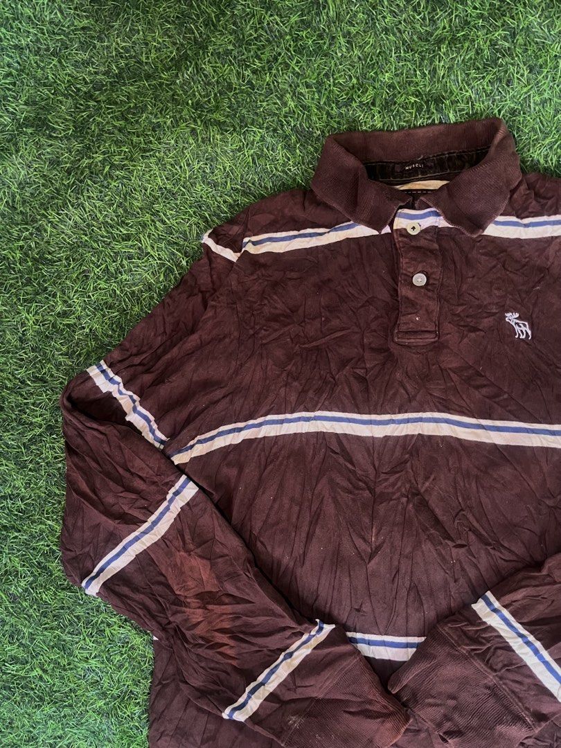 ABERCROMBIE & FITCH POLO LONGSLEEVE (Category: Formal Shirts) located in Carcar. Submitted by thrift_kidd (Listing ID 1462361415, Image 3). Description: Large Dimes: 21x26b28 Excellent Need wash only DM ME TO PURCHASE 📩.
