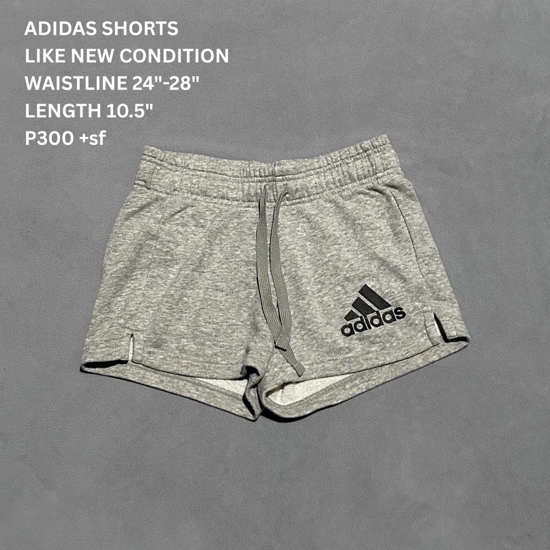 Adidas Grey Sweat Shorts (Category: Activewear) located in Miagao. Submitted by mjhandpicked (Listing ID 1462276647, Image 1). Description: Adidas Sweat Shorts Color: Gray Size: XS on tag (can fit up to M) Condition+Color: 10/10 Please no rush shipping unless available😊 MOP: GCash MOD: J&T Express Location: Iloilo Province.