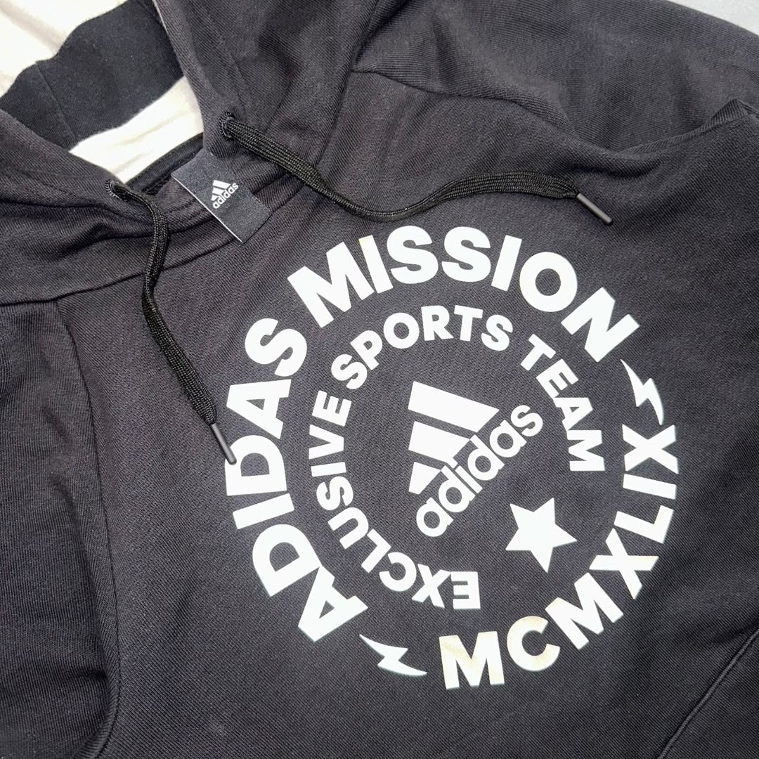 Adidas “Mission Sports Team” Jacket (Category: Hoodies) located in Batangas. Submitted by garment_street (Listing ID 1462329238, Image 2). Description: Adidas “Mission Sports Team” Jacket ✔️Good condition 💰 Payment first 📦 Shipping fee: Buyer’s responsibility. 📩DM us to claim yours. *Used item. Please manage expectations. Minor flaws, color differences, or need for washing may apply. DM for questions..