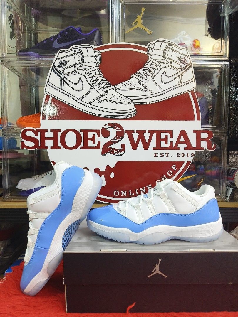 Air Jordan 11 Retro UNC (Category: Sneakers) located in Marikina City. Submitted by shoe2wear01 (Listing ID 1462434715, Image 1). Description: - Classic Air Jordan 11s - Iconic UNC colorway (White & Baby Blue) - Comes with original box .