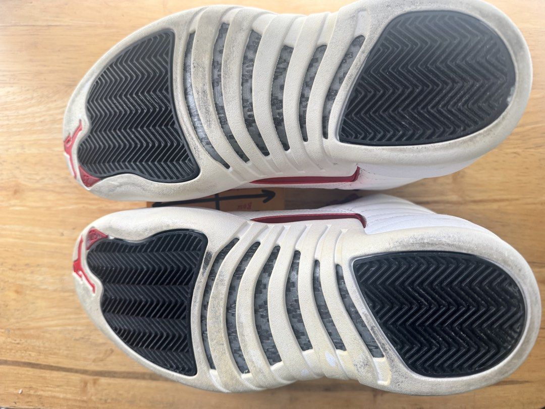 Air Jordan Jordan 12 Retro “Twist” (Category: Sneakers) located in Quezon City. Submitted by leone.trading (Listing ID 1462294046, Image 2). Description: Air Jordan 12 Retro “Twist” Size: US 7.5 M / US 9 W No box Original white lace included Additional Details: Pristine upper, discoloration on outer sole gives it that nice retro look, Jordan 12 for me has the best silhouette among the Jordan line. For serious Jordan collectors who wear their pair